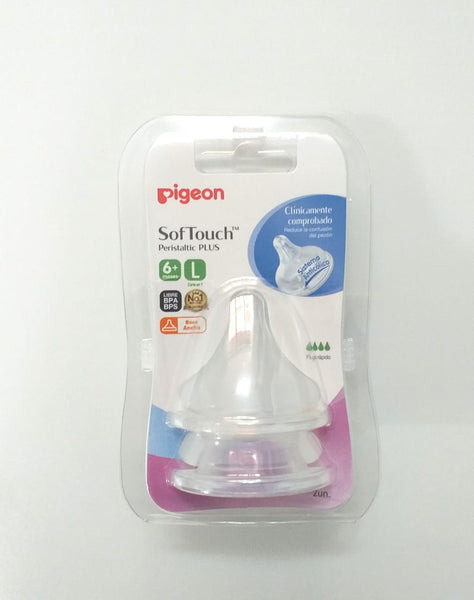 TETINA PERISTALTICA BOCA ANCHA "L" x 2UND - PIGEON
