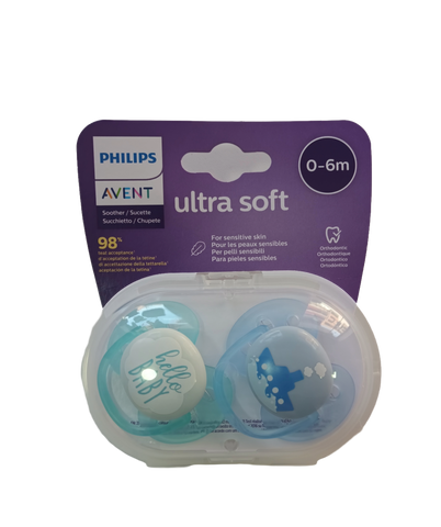 CHUPÓN ULTRA SOFT 0-6M X 2UND. - AVENT