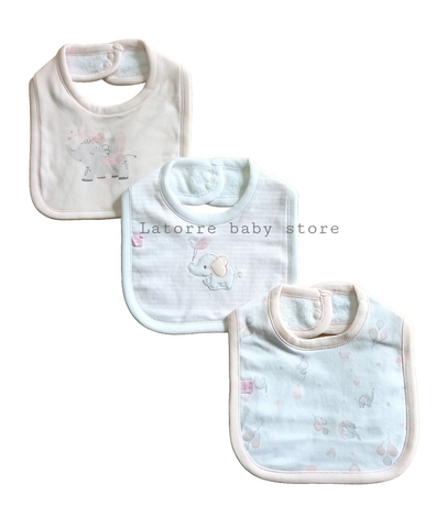 TRIPACK BABERO ALGODÓN CON BROCHE WOOPY