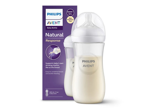 11oz BIBERON POLIPROPILENO NATURAL RESPONSE - AVENT