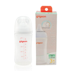 8oz BIBERON POLIPROPILENO SOFTOUCH PERISTALTICO BOCA ANCHA PLUS BPA FREE - PIGEON