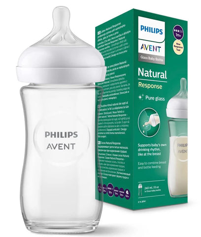 8oz BIBERON VIDRIO NATURAL - AVENT