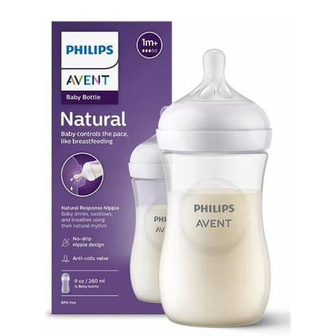 9oz BIBERON POLIPROPILENO NATURAL RESPONSE - AVENT