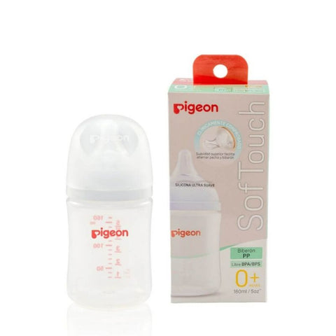 5oz BIBERON POLIPROPILENO SOFTOUCH PERISTALTICO BOCA ANCHA PLUS BPA FREE - PIGEON