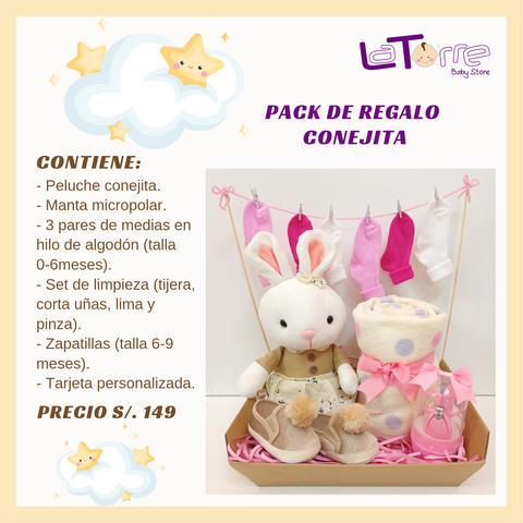 PACK DE REGALO CONEJITA -  DELIVERY GRATIS