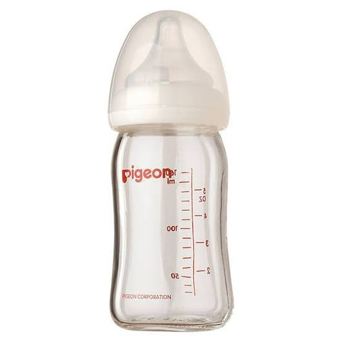 5oz BIBERON VIDRIO SOFTOUCH PERISTALTICO PLUS BOCA ANCHA - PIGEON