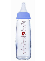 8oz BIBERON VIDRIO PERISTALTICO BOCA DELGADA - PIGEON