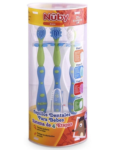 SET CEPILLOS 4 ETAPAS CELESTE - NUBY